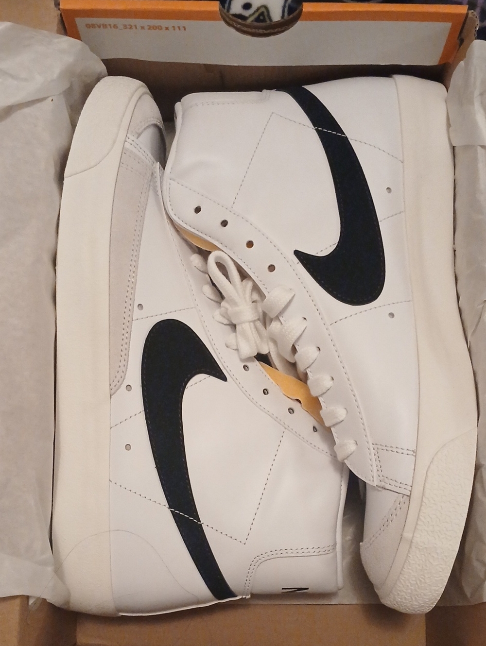 Nike White and Black High-Top Men’s Sneakers